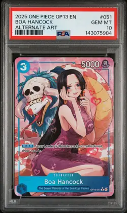 2025 ONE PIECE OP13-CARRYING ON HIS WILL ALTERNATE ART #051 BOA HANCOCK PSA 10 - Image 1