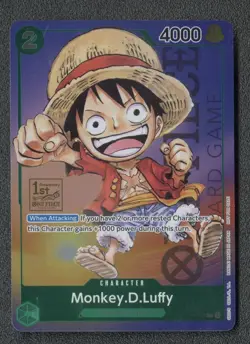 2023 One Piece Monkey.D.Luffy P-037 1st Anniversary Promo Foil English - Image 1