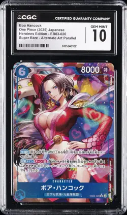 2025 ONE PIECE JAPANESE HEROINES EDITION ALT ART #EB03-026 BOA HANCOCK CGC 10 - Image 1