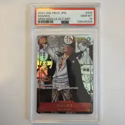 One Piece 2024 Japanese Manga Alternate Art Shanks OP09-004 PSA 10 - Image 1