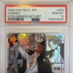 One Piece 2024 Japanese Manga Alternate Art Shanks OP09-004 PSA 10 - Image 2