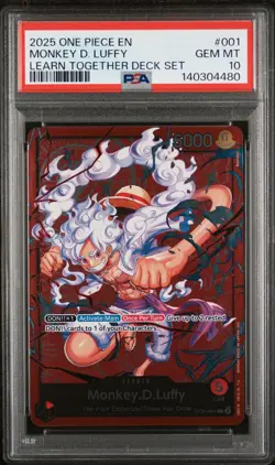 2025 ONE PIECE LEARN TOGETHER DECK SET #001 MONKEY D. LUFFY PSA 10 - Image 1