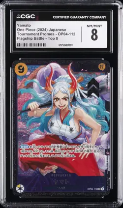 2024 ONE PIECE JPN TOURNAMENT PROMOS FLAGSHIP BATTLE TOP 8 YAMATO CGC 8 - Image 1