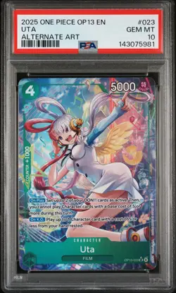 2025 ONE PIECE OP13-CARRYING ON HIS WILL ALTERNATE ART #023 UTA PSA 10 - Image 1