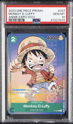 2023 ONE PIECE PROMOS CAMPAIGN EXCLUSIVE #037 MONKEY D. LUFFY PSA 10 - Image 1
