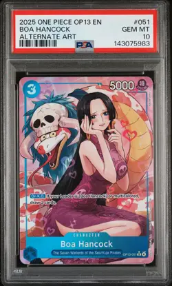 2025 ONE PIECE OP13-CARRYING ON HIS WILL ALTERNATE ART #051 BOA HANCOCK PSA 10 - Image 1