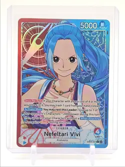 NEFELTARI VIVI 2025 ONE PIECE HEROINES ED LEADER ALT ART #EB03-001 Q1494 - Image 1