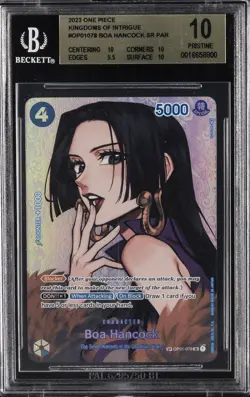 2023 ONE PIECE KINGDOMS OF INTRIGUE SR PAR #OP01-078 BOA HANCOCK BGS 10 - Image 1
