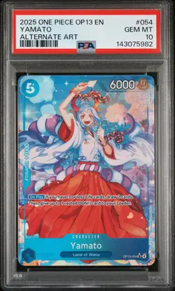 2025 ONE PIECE OP13-CARRYING ON HIS WILL ALTERNATE ART #054 YAMATO PSA 10 - Image 1