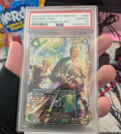 One Piece Roronoa Zoro PRB02-006 Special Alternate Art Foil SP PSA 10 Bubble - Image 1