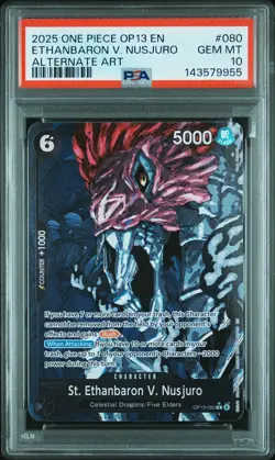 2025 ONE PIECE OP13-CARRYING ON HIS WILL ALT ART ST ETHANBARON V. NUSJURO PSA 10 - Image 1