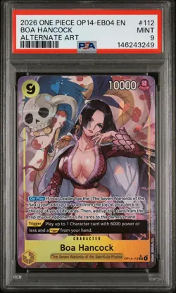 2026 ONE PIECE OP14-EB04-THE AZURE SEA'S SEVEN ALTERNATE ART BOA HANCOCK PSA 9 - Image 1
