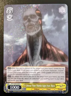 Colossal Titan: Painful Sight From Above AOT/SX04-004 Rare Attack On Titan Weiss - Image 1