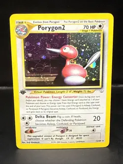 Pokemon Cards WOTC: Neo Revelation 1st Edition Rare Holo: Porygon 2 12/64 - Image 1