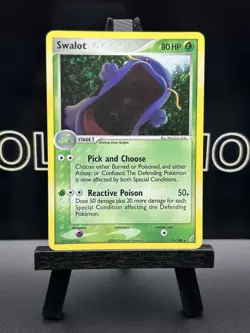 Swalot 11/100 Holo Rare EX Crystal Guardians Pokemon Card 2006 LP - Image 2