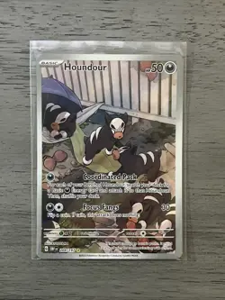 Houndour Sv03: Obsidian Flames Holo Card 204/197 Near Mint Condition - Image 1