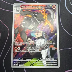 Pokemon TCG Team Rockets Houndoom Illustration Rare Card 191/182 Destined Rivals - Image 1