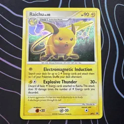 2007 Pokemon TCG DP21 Raichu Black Star Promo Holo Card Diamond & Pearl - Image 1