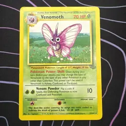 Pokemon Venomoth Card 29/64 Jungle Set, LP English, Unlimited - Image 1