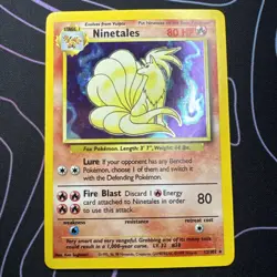 Pokemon TCG Ninetales Base Set Holo Unlimited Rare Card 12/102 LP Condition - Image 1