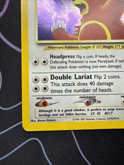 Pokemon TCG Ursaring Neo Discovery Holo Rare Card 15/75 Unlimited MP - Image 5