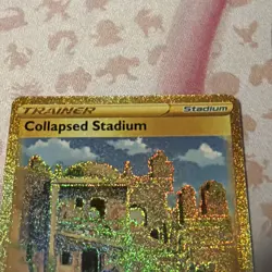 Pokemon TCG Collapsed Stadium Gold Secret Rare Card 215/196 Lost Origin - Image 2