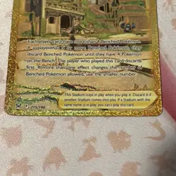 Pokemon TCG Collapsed Stadium Gold Secret Rare Card 215/196 Lost Origin - Image 3