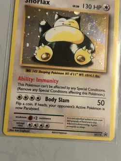 Pokemon Snorlax XY179 Promo Holo Card XY Set 130 HP Basic 2016 English swirl - Image 4