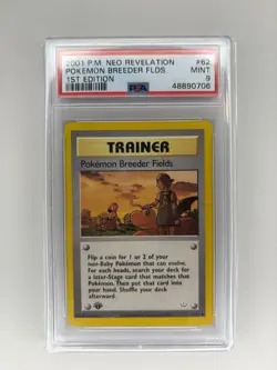 PSA 9 Pokemon Breeder Fields Neo Revelation 1st Edition 62/64 Pokemon Card - Image 2