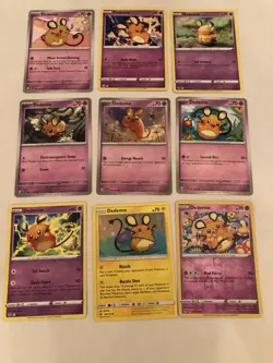 Lot Of 9 Dedenne Pokemon Cards - Image 1