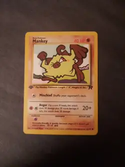 Pokemon Card Mankey - 1st Edition Team Rocket #61/82 . - Image 4