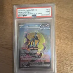 Pokemon Card PSA 9 Iron Crown ex 206/162 Temporal Forces SIR TEF FA Rare 2024 - Image 2