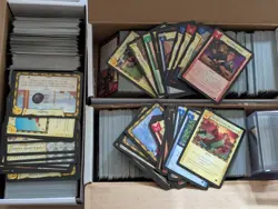 Harry Potter TCG lot ~2000 Cards 37 Foil 1 Holo +Vintage Denim Hogwarts Bag - Image 1