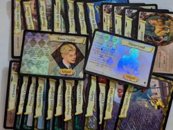 Harry Potter TCG lot ~2000 Cards 37 Foil 1 Holo +Vintage Denim Hogwarts Bag - Image 2