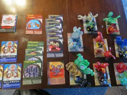 Bakugan Battle Brawlers Lot of 18 with 23 Cards! 4 Rule Books - Image 1