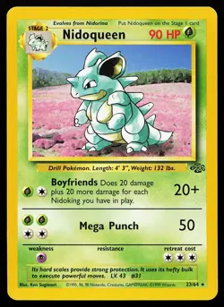 Nidoqueen 23/64 Rare Jungle Pokemon Card - Image 1