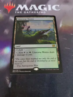 Mtg. Llanowar Wastes. FOIL. The Brothers' War. Pack Fresh - Image 1