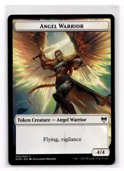 MTG Angel Warrior Kaldheim Token English NM 002/023 - Image 1