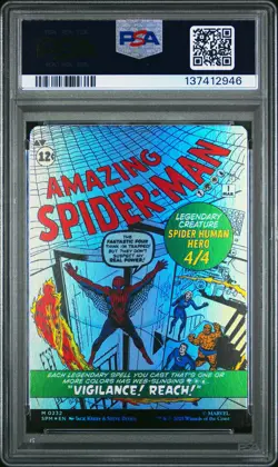 2025 MTG SPIDER-MAN BORDERLESS-FOIL #0232 AMAZING SPIDER-MAN/PETER PARKER PSA 10 - Image 2