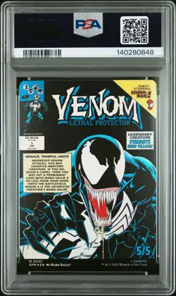2025 MTG MARVEL'S SPIDER-MAN #0233 EDDIE BROCK/VENOM, LETHAL PROTECTOR PSA 10 - Image 2