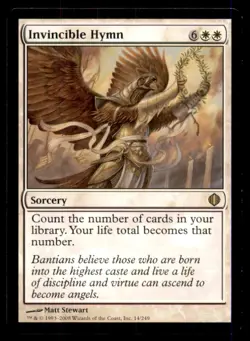 Invincible Hymn LP Light Play Shards of Alara MTG [12060] - Image 1