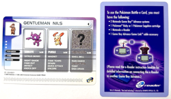 Gentleman Nils Pokemon Battle E-Reader Card 2003 Ruby Sapphire GBA - Image 2