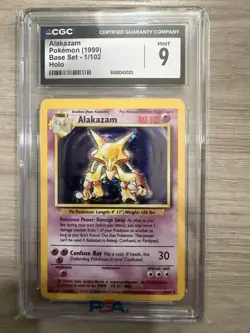 1999 Pokemon Alakazam CGC 9 Mint Holo #1 Base Set - Image 1