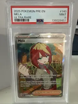Pokemon TCG Trainer Mela Ultra Rare Holo Card 140/131 Prismatic Evolutions - Image 1