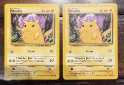 Pokemon BASE SET LOT - #58 Pikachu Yellow Cheeks [x2] - Image 1