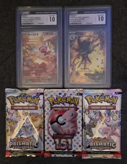 Pokemon CGC 10 Graded Card & Sealed Pack Lot - Image 1