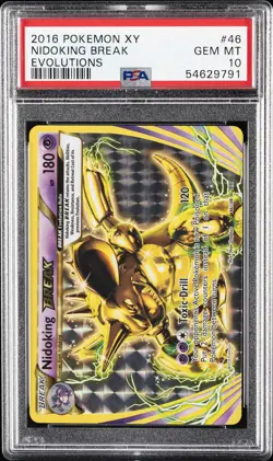 2016 POKEMON XY EVOLUTIONS #46 NIDOKING BREAK PSA 10 - Image 1