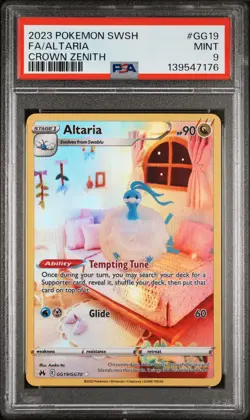 2023 POKEMON SWORD & SHIELD CROWN ZENITH #GG19 FULL ART/ALTARIA PSA 9 - Image 1