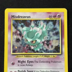 Misdreavus 11/64 Double Holo Error Rare Neo Revelation 2000 WOTC Pokemon English - Image 3