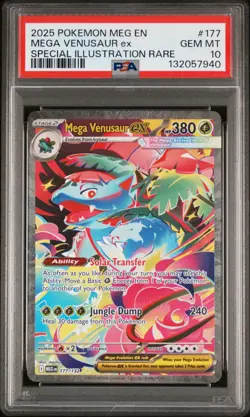 2025 POKEMON MEG EN-MEGA EVOLUTION #177 MEGA VENUSAUR EX PSA 10 - Image 1